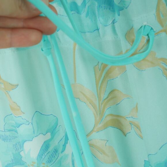 Vintage 32 XS Nightgown Pastel Blue Floral Dainty Fairy Ethereal Coquette 70s - Picture 4 of 10